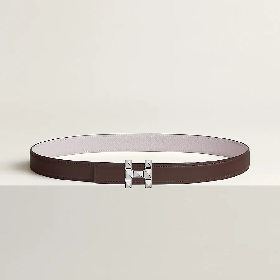 H Infini belt buckle & Reversible leather strap 24 mm - Image 1
